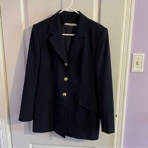 Marks & Spencer St. Michael Women’s Navy Coat with Gold Buttons